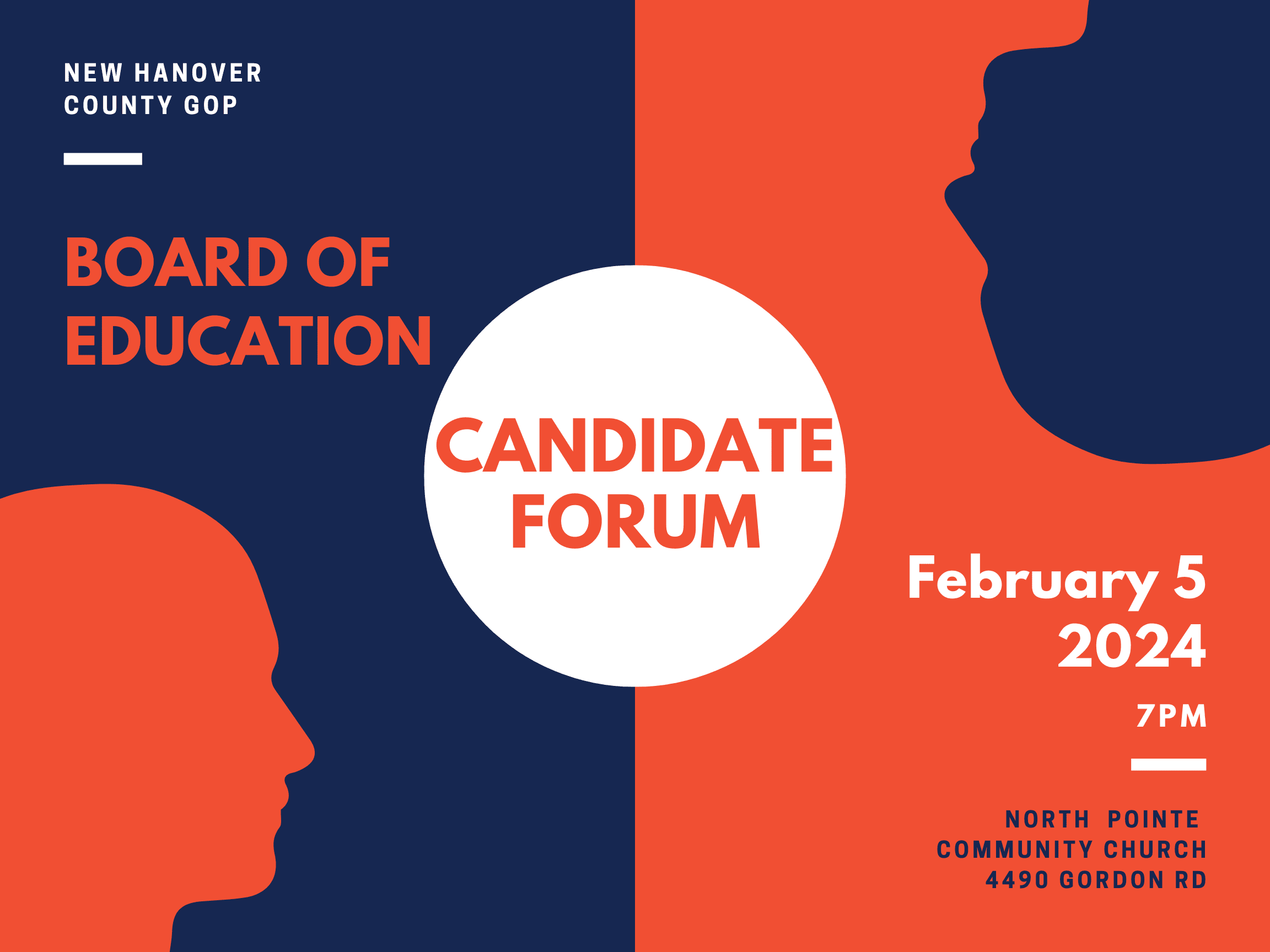 Board Of Education Candidate Forum | New Hanover County Republican Party